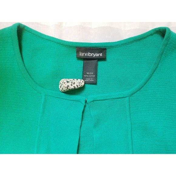 Lane Bryant 18/20 Kelly Green 3/4 Sleeve Cardigan - Picture 2 of 7